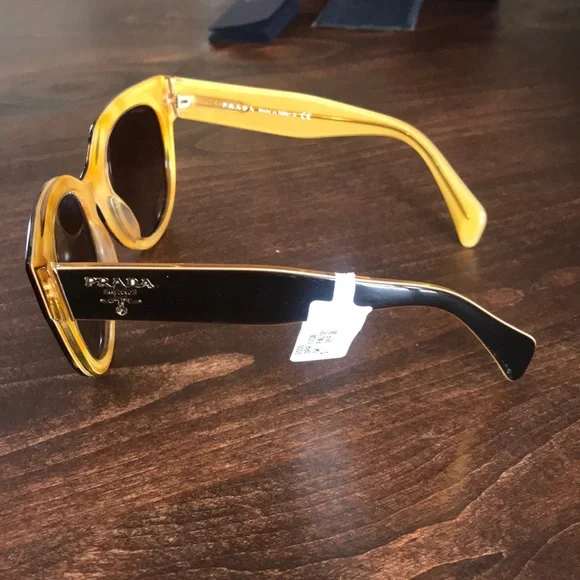 Prada Tortoiseshell and Yellow Sunglasses - Picture 2 of 12